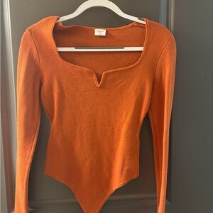 Abercrombie & Fitch Orange sweater Bodysuit